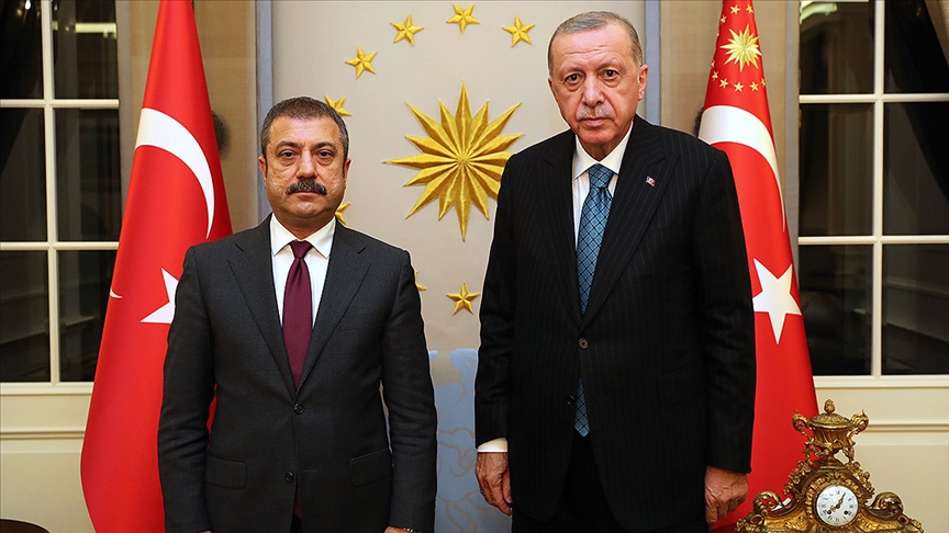 Cumhurbaşkanı Erdoğan, TCMB Başkanı Kavcıoğlu’nu kabul etti