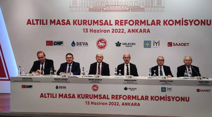 6’lı masanın ‘Kurumsal Reformlar Komisyonu’ raporu açıklandı