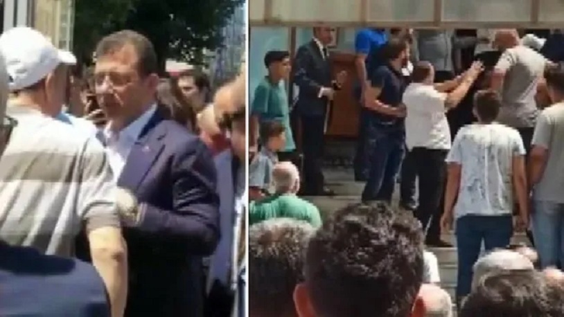 Ekrem İmamoğlu’na Cuma namazı için geldiği camide protesto: Gözaltına alınanlar var