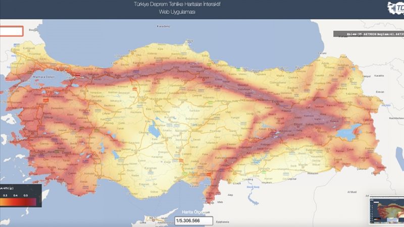 AFAD’dan adrese göre deprem tehlikesinin görülebildiği harita uygulaması